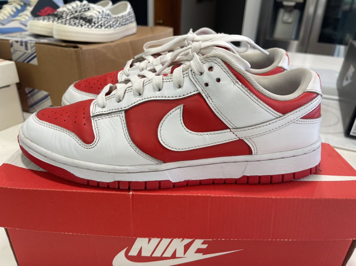 Nike Nike Dunk Low Championship Red 2021 Size US 10 / EU 43 - 2 Thumbnail