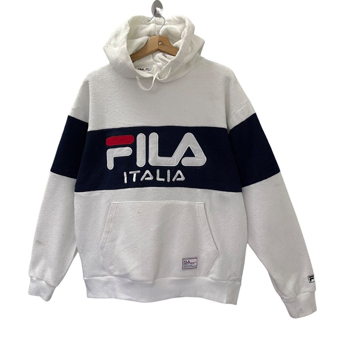 Fila × Vintage Vintage Fila Big Logo Fleece Hoodies Size M Size US M / EU 48-50 / 2 - 3 Thumbnail