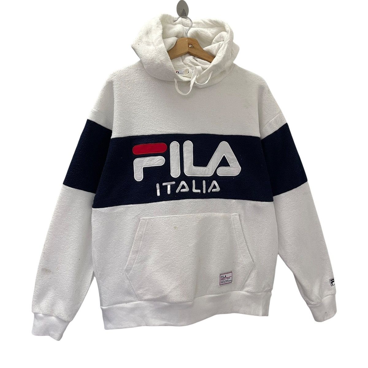 Fila × Vintage Vintage Fila Big Logo Fleece Hoodies Size M Size US M / EU 48-50 / 2 - 2 Thumbnail