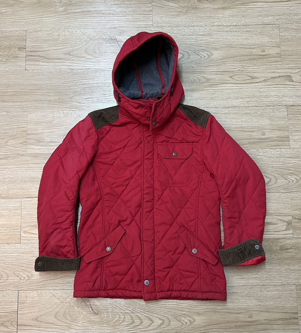 Japanese Brand Midas glossy chrome red gold padded jacket | Grailed