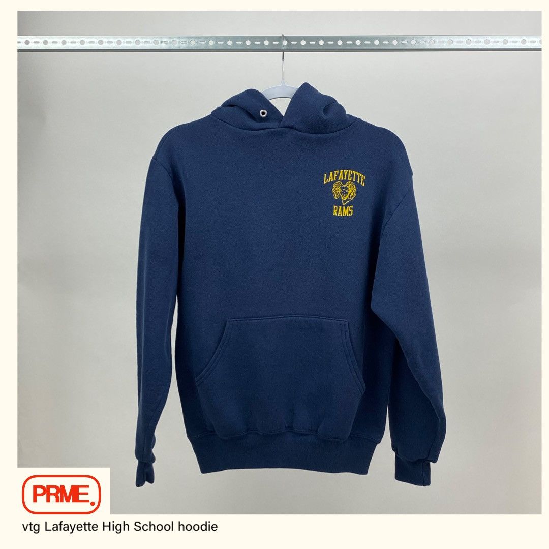 Jerzees × Vintage vtg 90s LAFAYETTE HIGH SCHOOL Spellout Mascot hoodie Size US S / EU 44-46 / 1 - 2 Thumbnail
