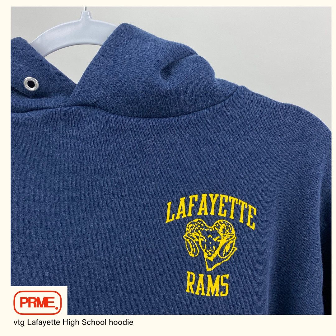 Jerzees × Vintage vtg 90s LAFAYETTE HIGH SCHOOL Spellout Mascot hoodie Size US S / EU 44-46 / 1 - 1 Thumbnail