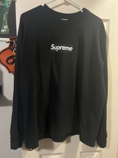 Supreme black long store sleeve box logo