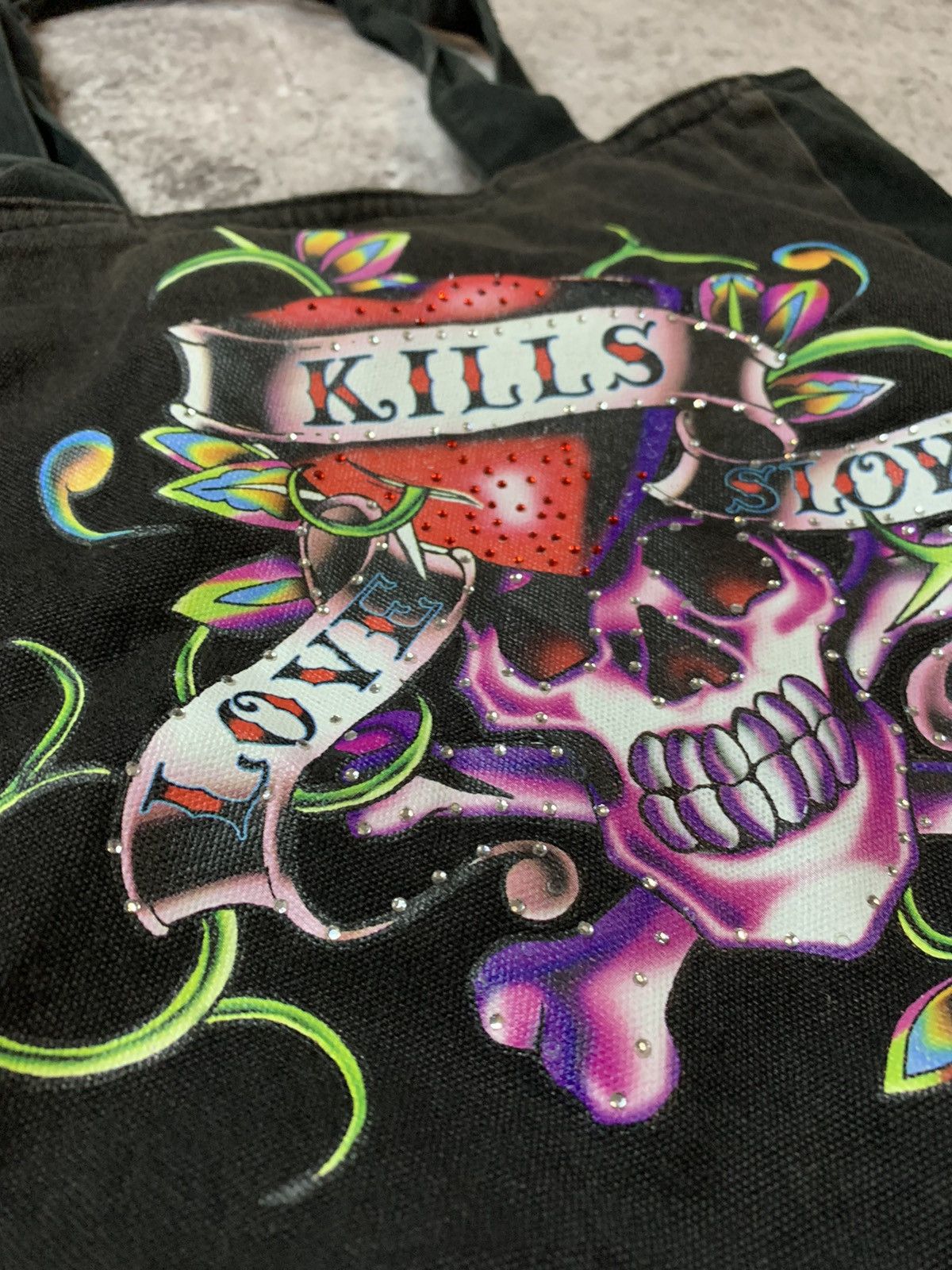 Christian Audigier × Ed Hardy Ed Hardy Messenger Bag Skulls logo Shopper Shoulder bag Size ONE SIZE - 5 Thumbnail