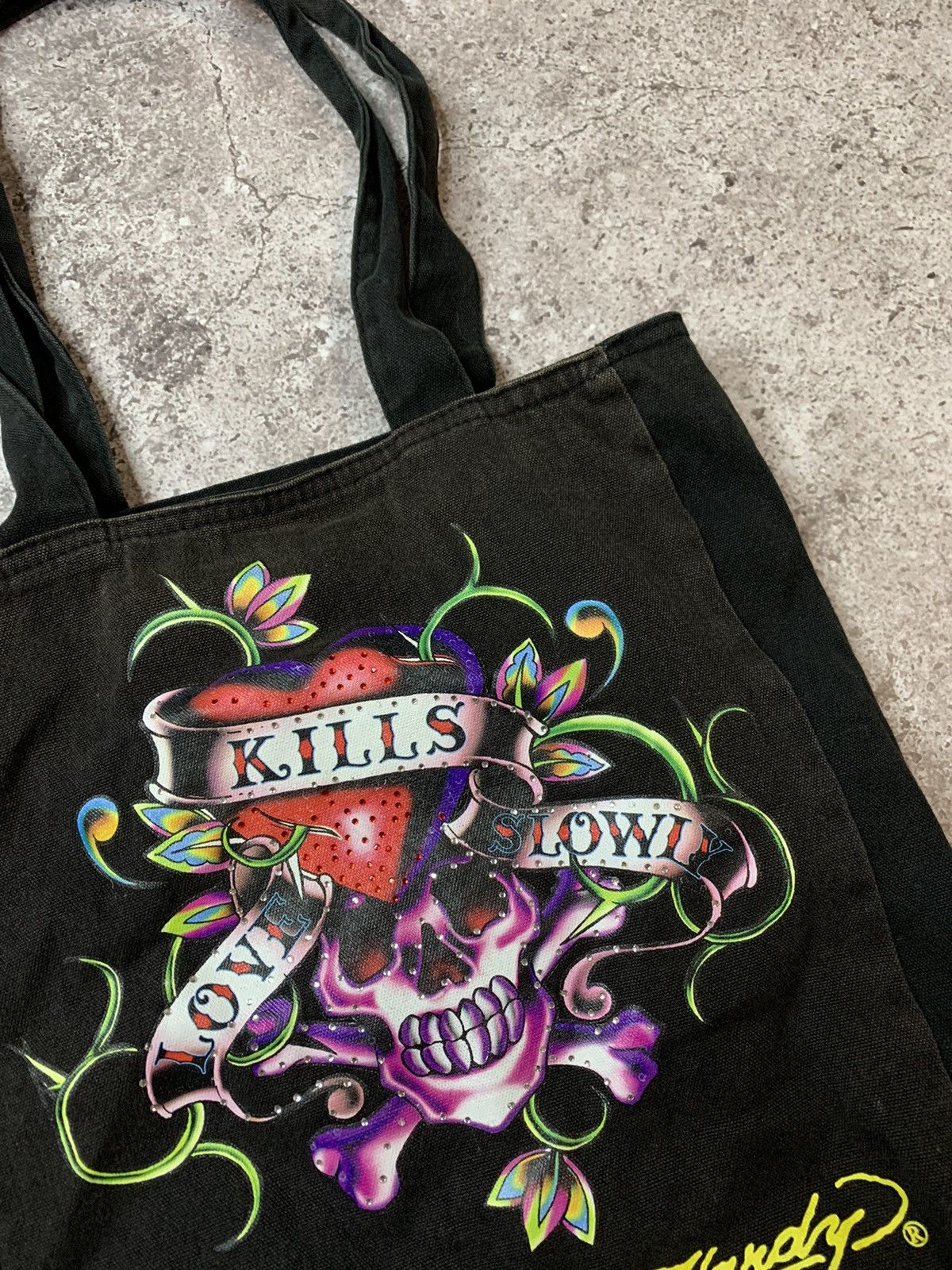 Christian Audigier × Ed Hardy Ed Hardy Messenger Bag Skulls logo Shopper Shoulder bag Size ONE SIZE - 4 Thumbnail