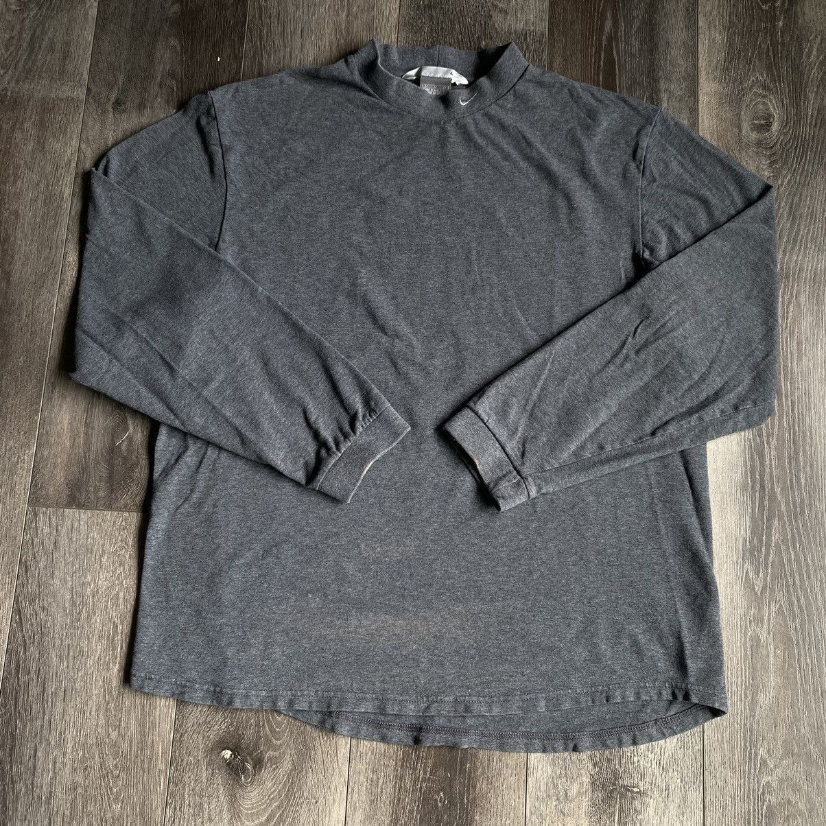 Nike Vintage 2000s Nike Mock Neck Basic Logo Swoosh Longsleeve Size US M / EU 48-50 / 2 - 2 Thumbnail