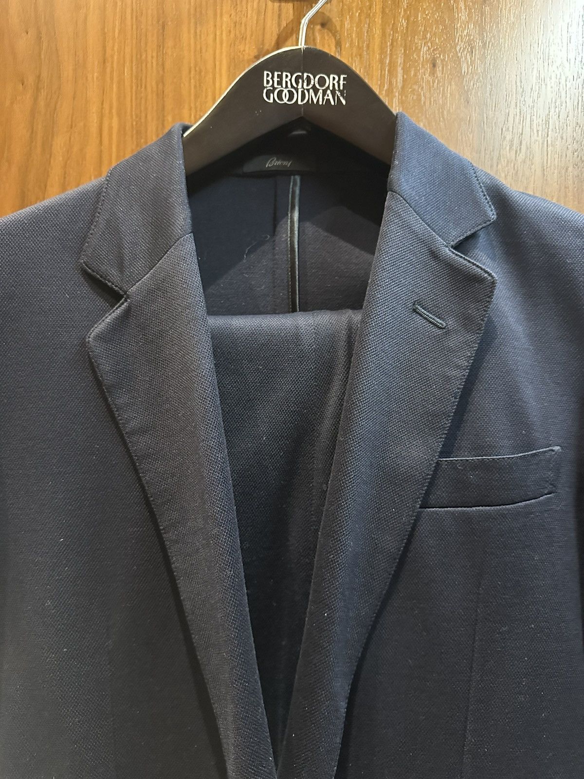 Brioni Brioni dark blue wool luxury tailored suit EU 48 US38R 32x31 Size 48R - 5 Thumbnail