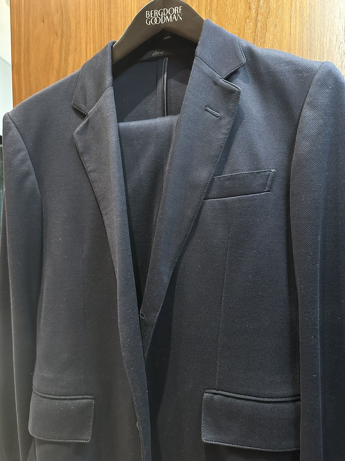 Brioni Brioni dark blue wool luxury tailored suit EU 48 US38R 32x31 Size 48R - 8 Thumbnail