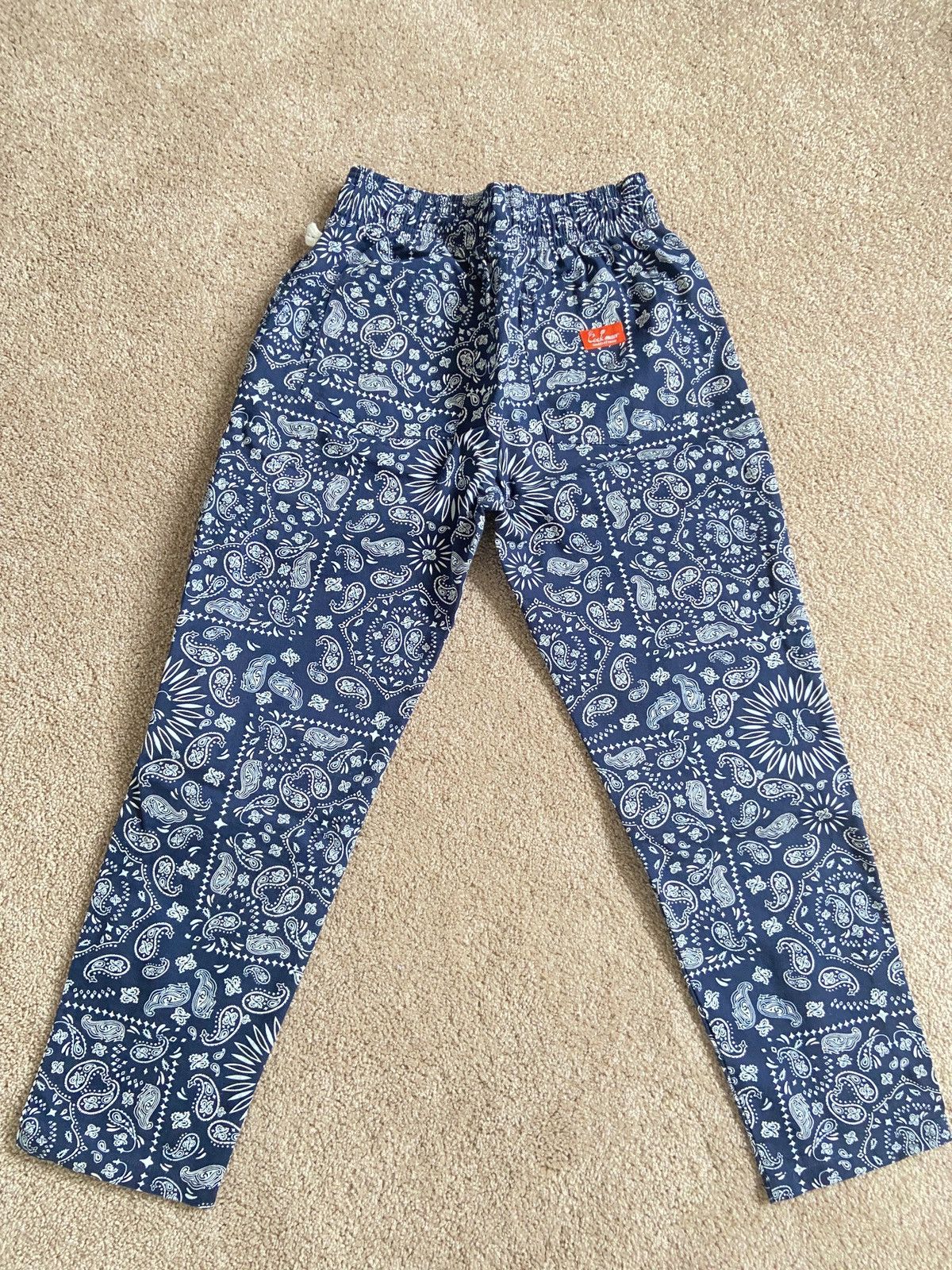 Japanese Brand Cookman Blue Paisley Chef Pants Size US 30 / EU 46 - 2 Thumbnail