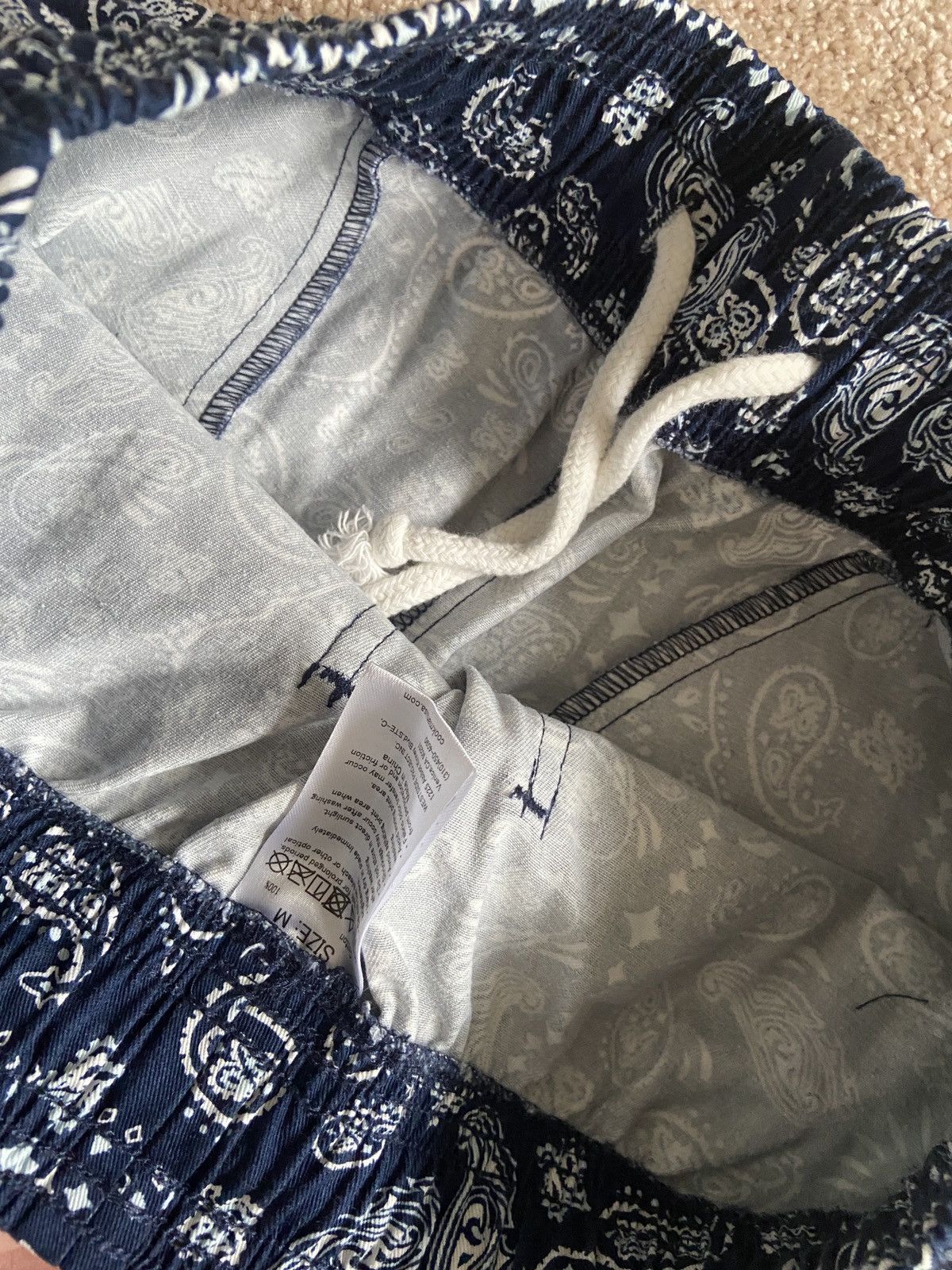 Japanese Brand Cookman Blue Paisley Chef Pants Size US 30 / EU 46 - 6 Thumbnail