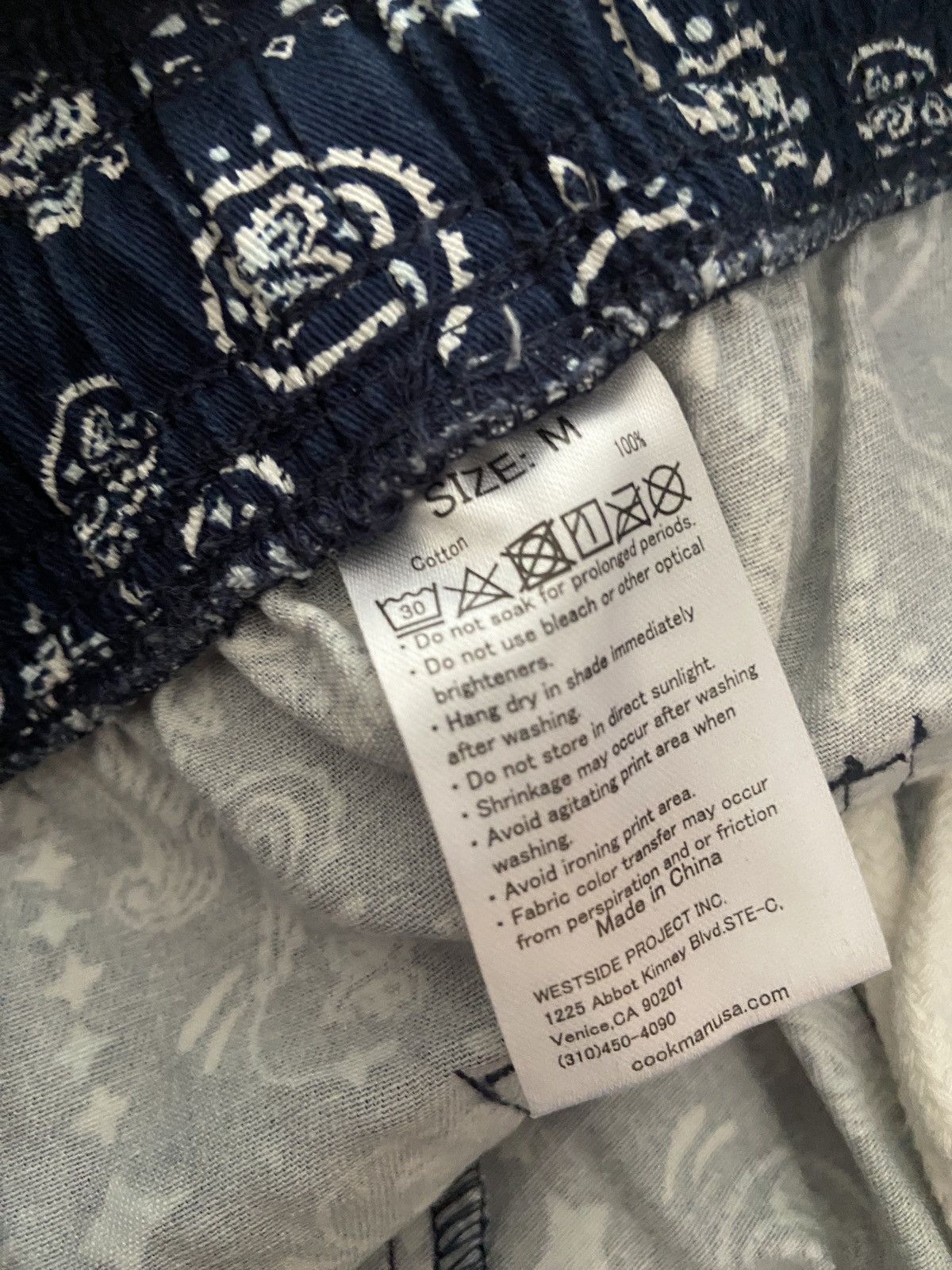 Japanese Brand Cookman Blue Paisley Chef Pants Size US 30 / EU 46 - 7 Thumbnail