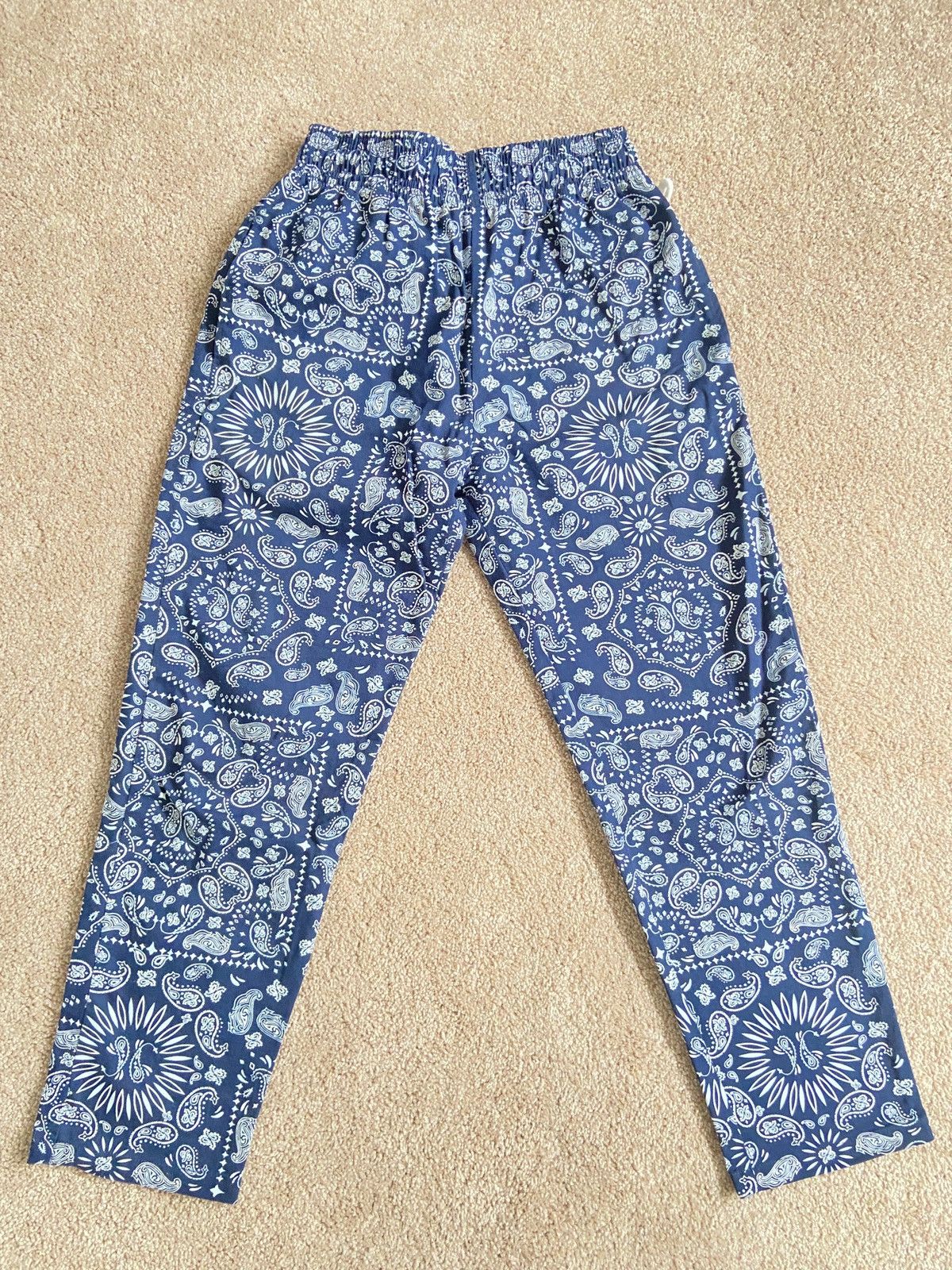 Japanese Brand Cookman Blue Paisley Chef Pants Size US 30 / EU 46 - 3 Thumbnail