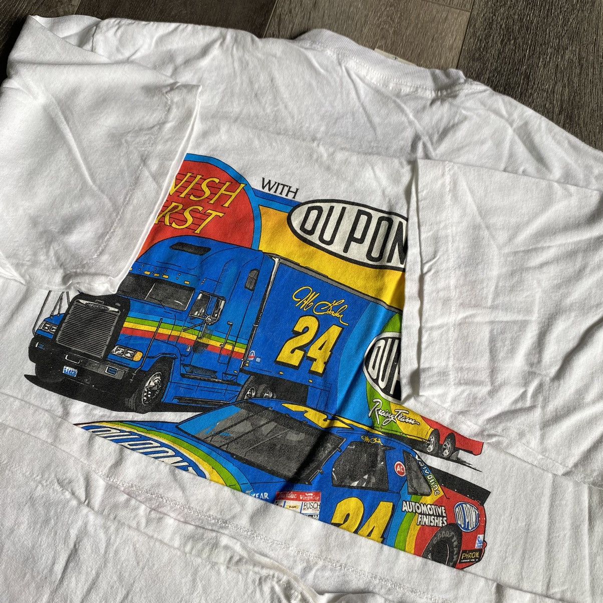 DuPont × NASCAR × Vintage Vintage 1990s NASCAR Jeff Gordon DuPont Racing Graphic Tee Size US L / EU 52-54 / 3 - 4 Thumbnail