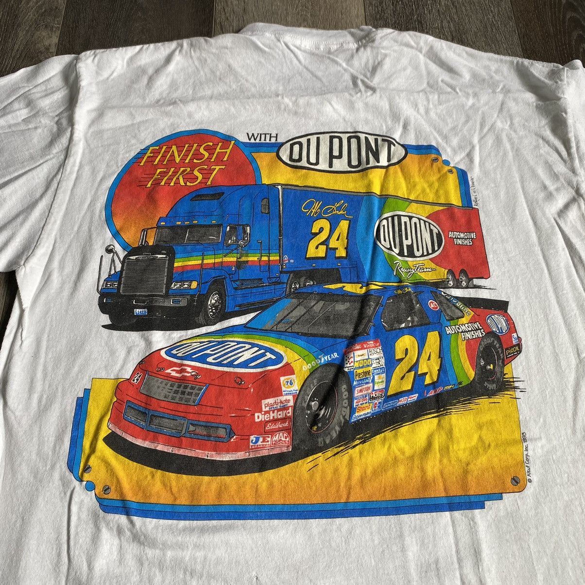DuPont × NASCAR × Vintage Vintage 1990s NASCAR Jeff Gordon DuPont Racing Graphic Tee Size US L / EU 52-54 / 3 - 3 Thumbnail