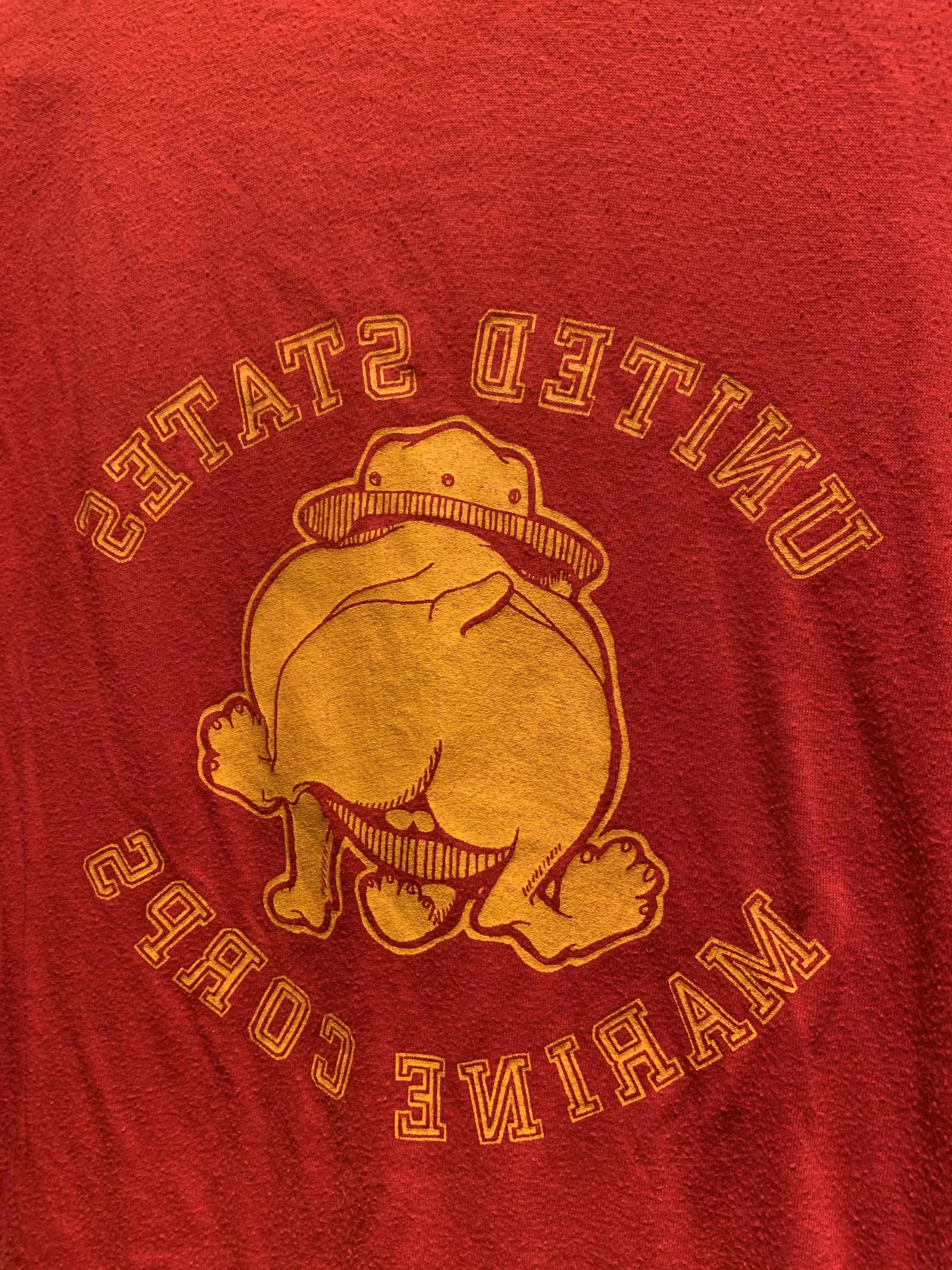 Vintage RARE* Vintage 1970’s United States Marine Corps USMC T-Shirt Size US L / EU 52-54 / 3 - 5 Thumbnail