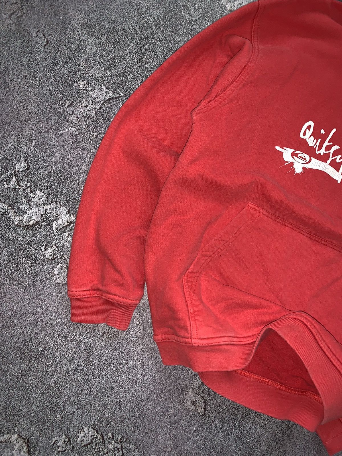Quicksilver × Quiksilver Quiksilver S vintage red hoodie hooded sweatshirt sweater Size S / US 4 / IT 40 - 2 Thumbnail