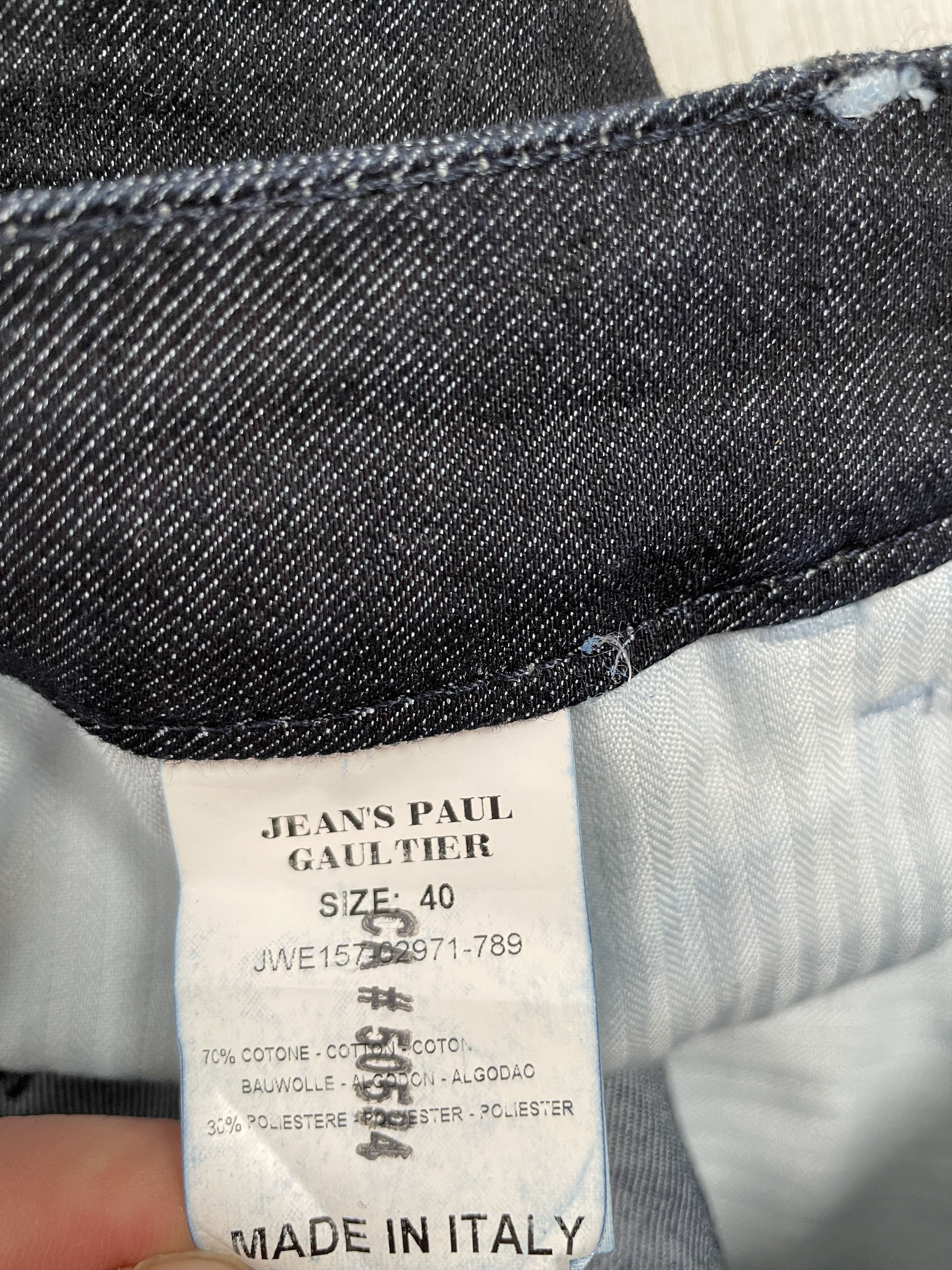 Jean Paul Gaultier Jean's Paul Gaultier Y2K Crimped Denim Low-Rise Mini-Skirt Size 26" / US 2 / IT 38 - 14 Thumbnail