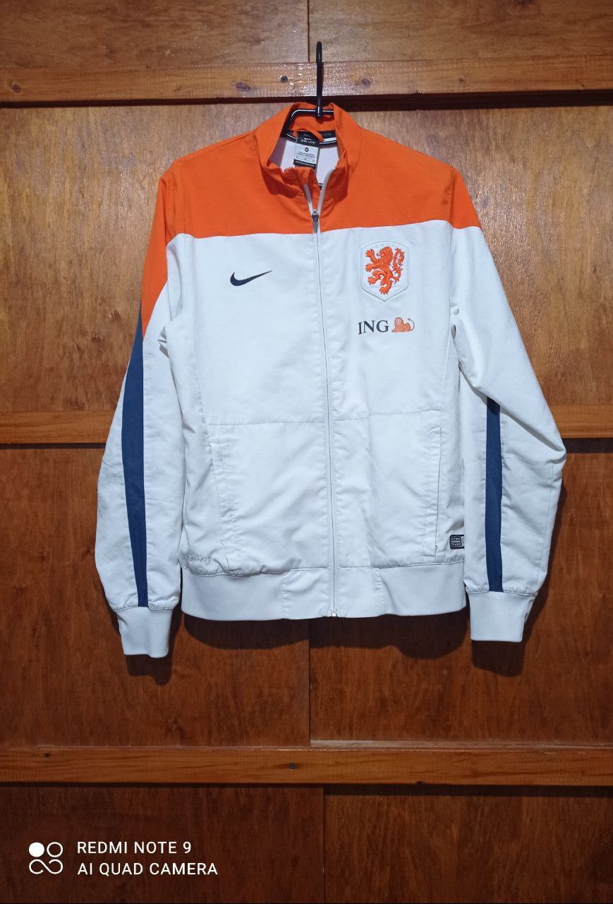 KNVB Holland Netherland Football Soccer Nike Orange Full Zipper Track  Jacket M