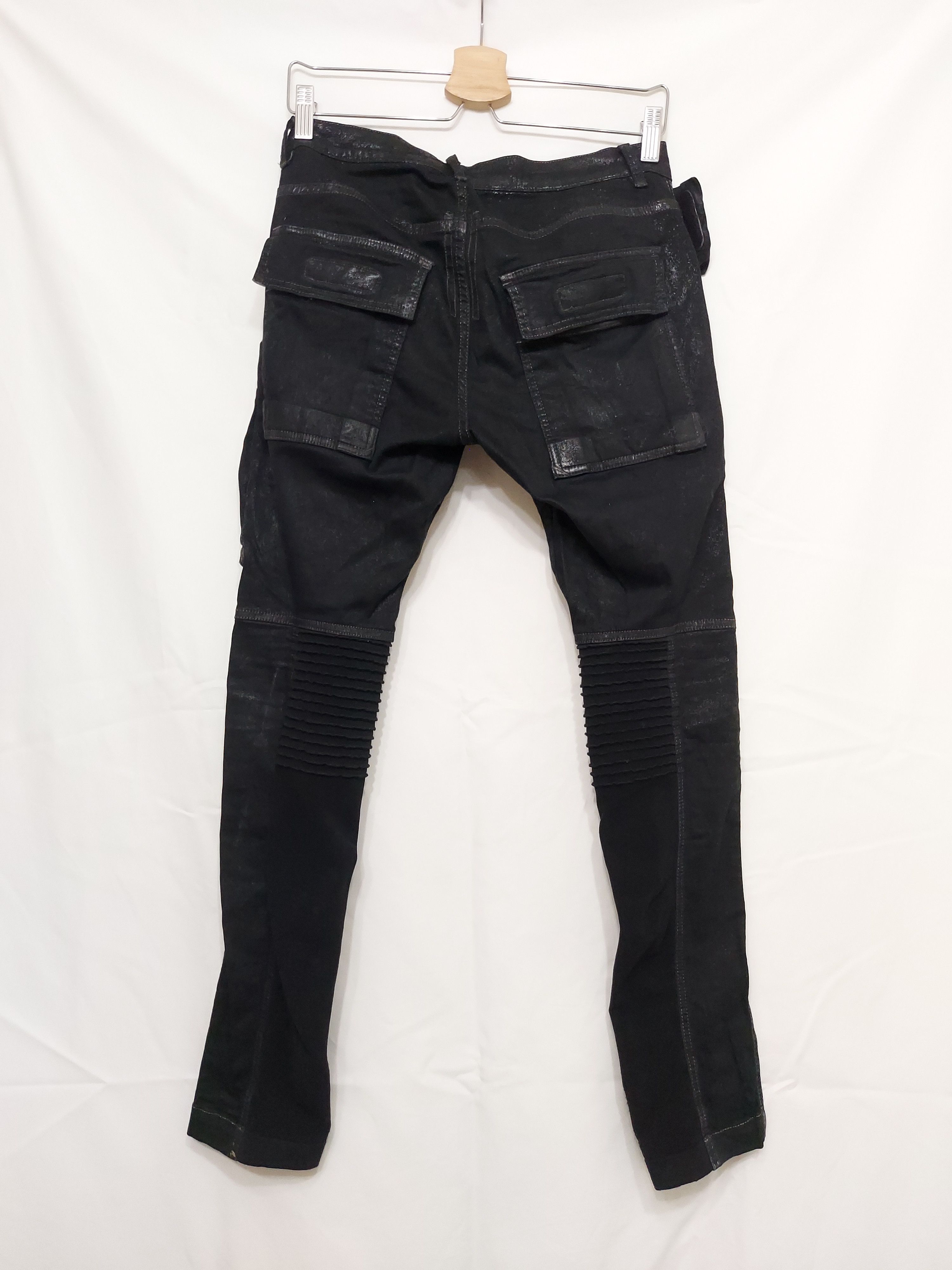 Rick Owens SS15 Waxed Black Scrub Memphis Denim Jeans | Grailed