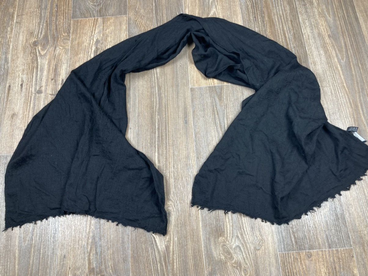 Gucci × Vintage Gucci wool silk monogram black shawl scarf Size ONE SIZE - 2 Thumbnail