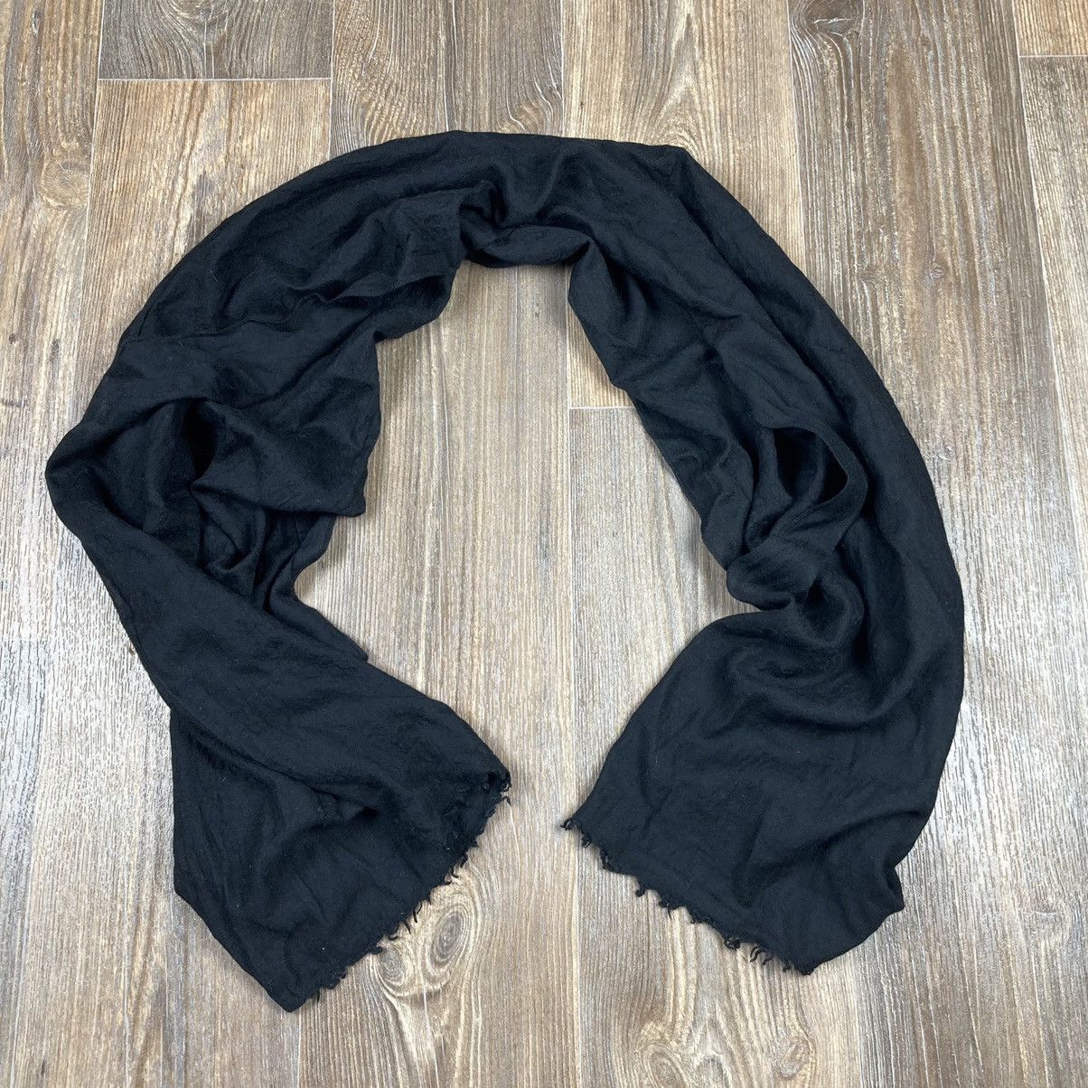 Gucci × Vintage Gucci wool silk monogram black shawl scarf Size ONE SIZE - 1 Thumbnail