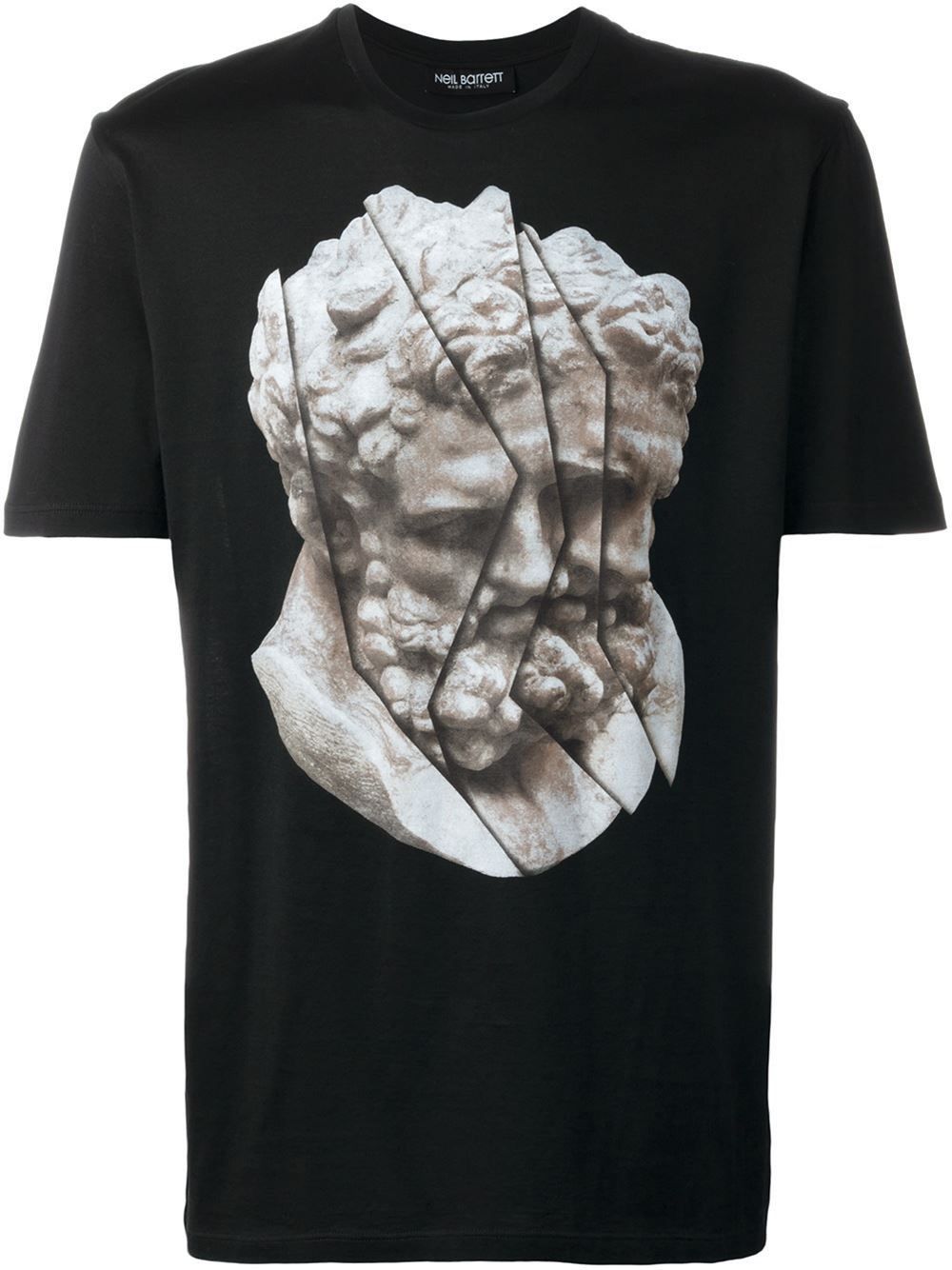 Neil Barrett Neil Barrett Statue double print shirt Size US S / EU 44-46 / 1 - 1 Thumbnail