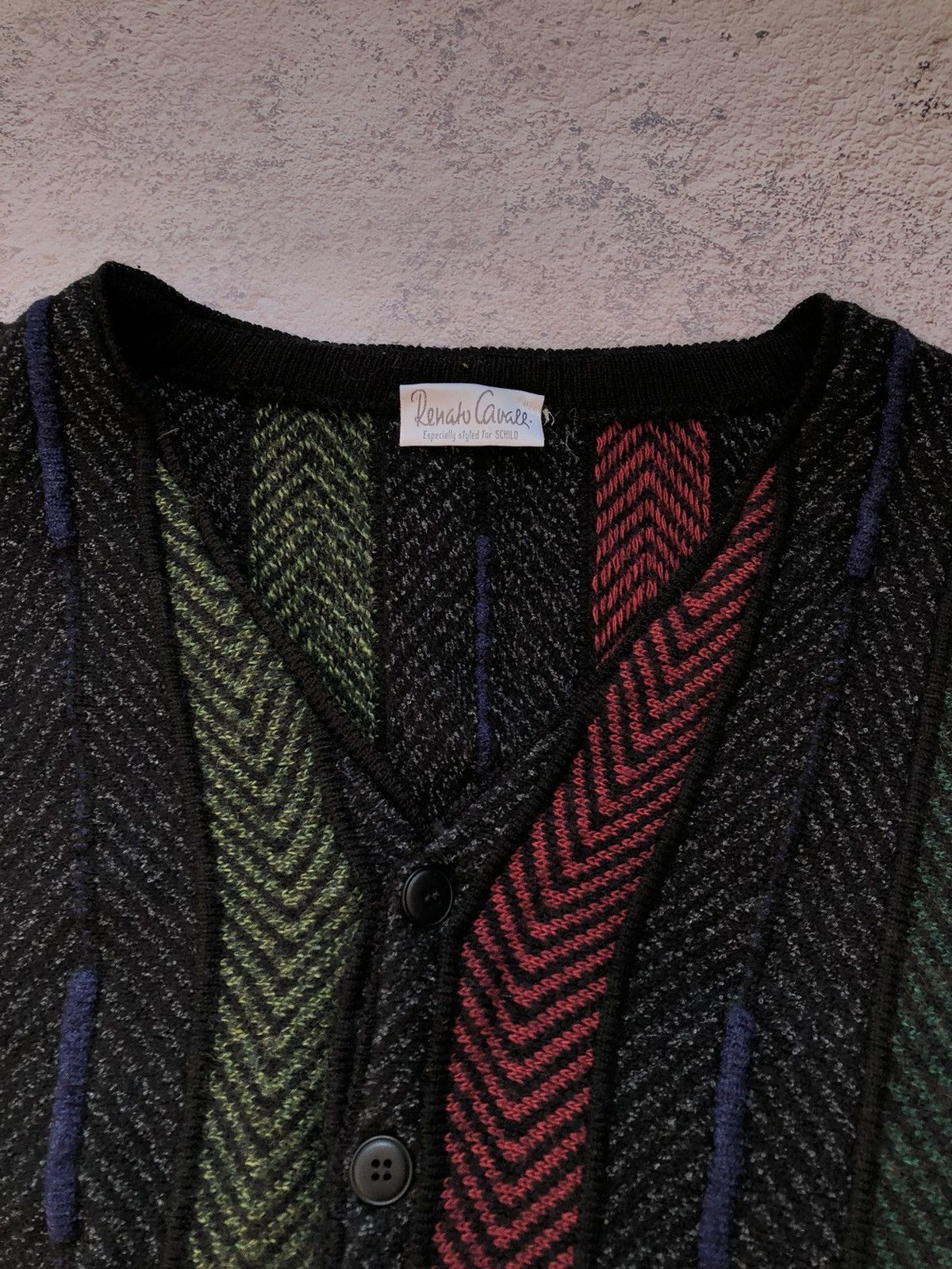 Carlo Colucci × Coogi × Vintage 😍Vintage Renalo Cavalli Cardidan Sweater Coogi style Size L / US 10 / IT 46 - 2 Thumbnail