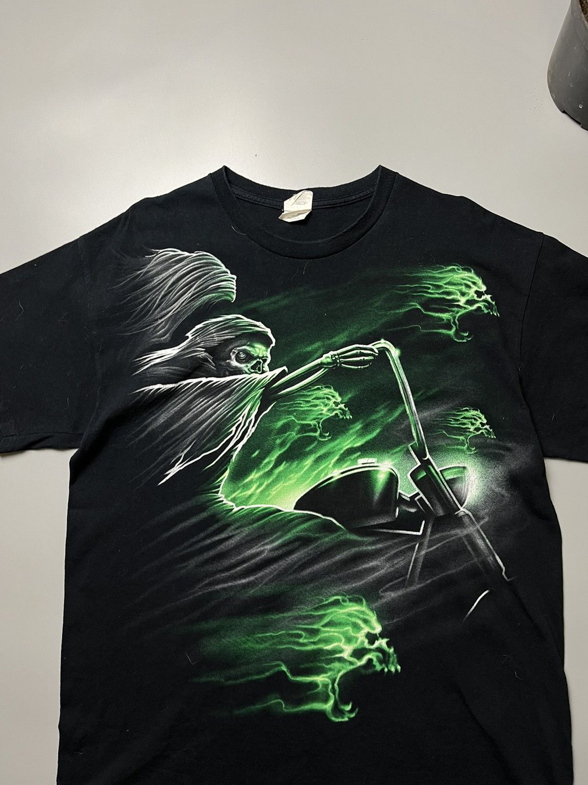 Gildan Vintage Black T shirt Ghost rider Size US L / EU 52-54 / 3 - 4 Thumbnail