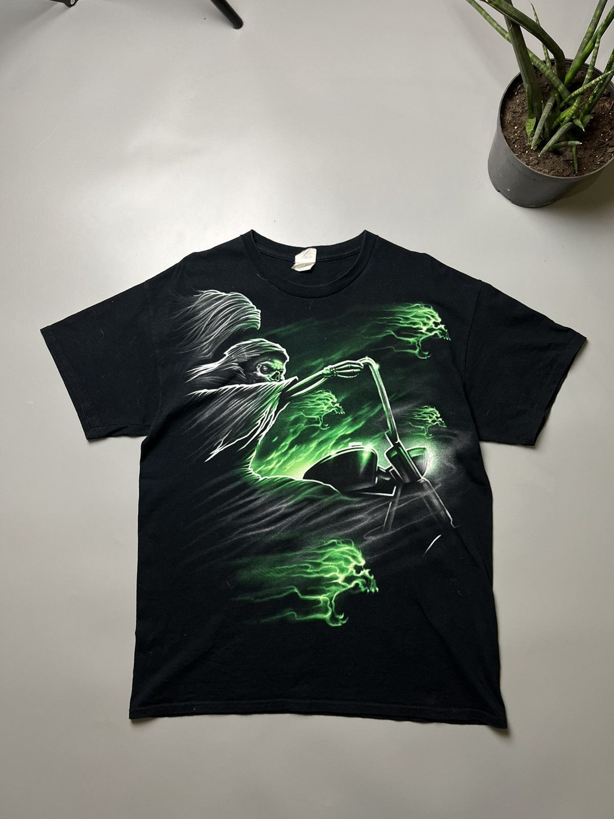 Gildan Vintage Black T shirt Ghost rider Size US L / EU 52-54 / 3 - 1 Thumbnail