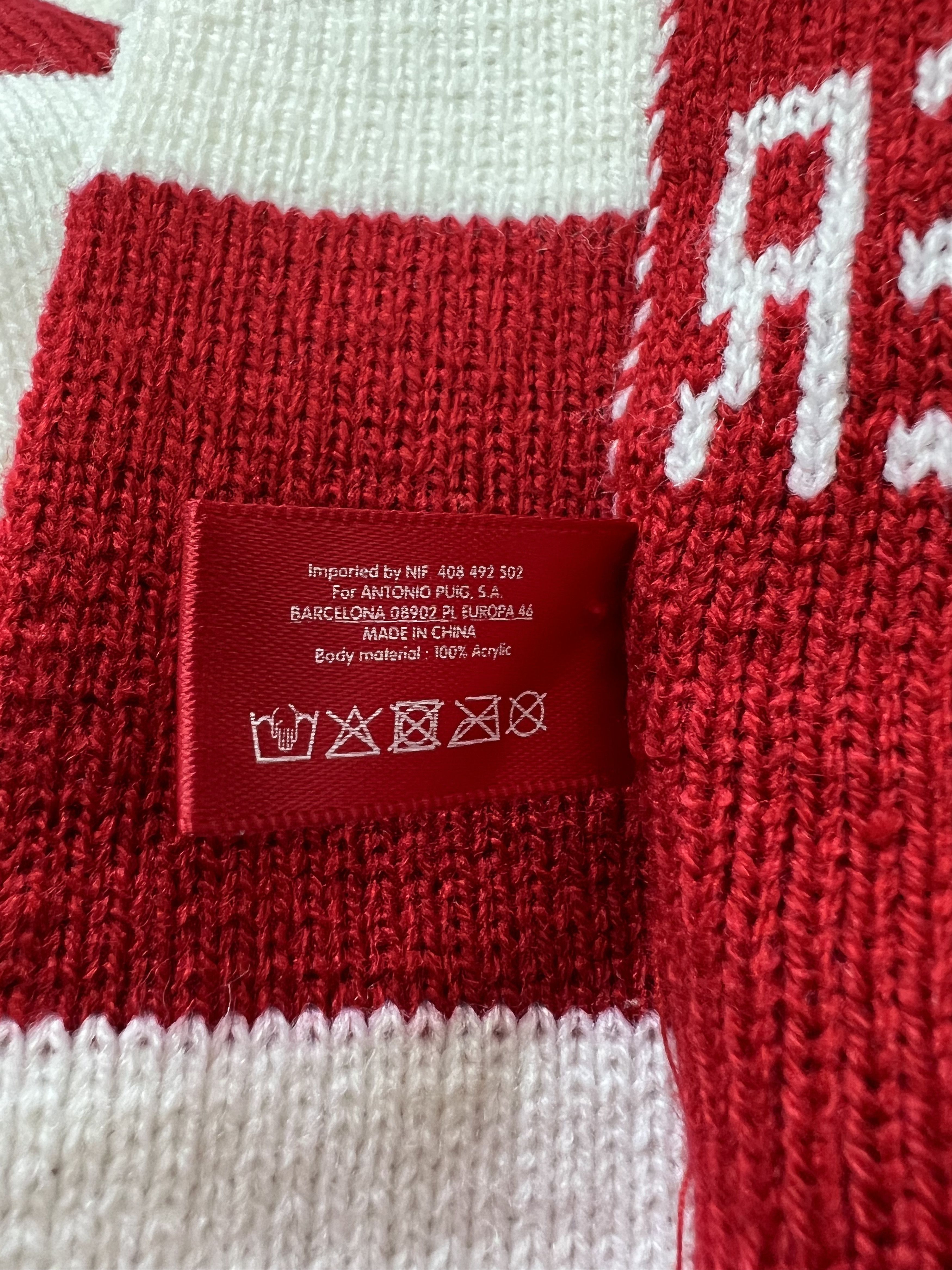 Jean Paul Gaultier ⚡️QUICK SALE⚡️Jean Paul Gaultier Red/White Knit Scarf Size ONE SIZE - 4 Thumbnail