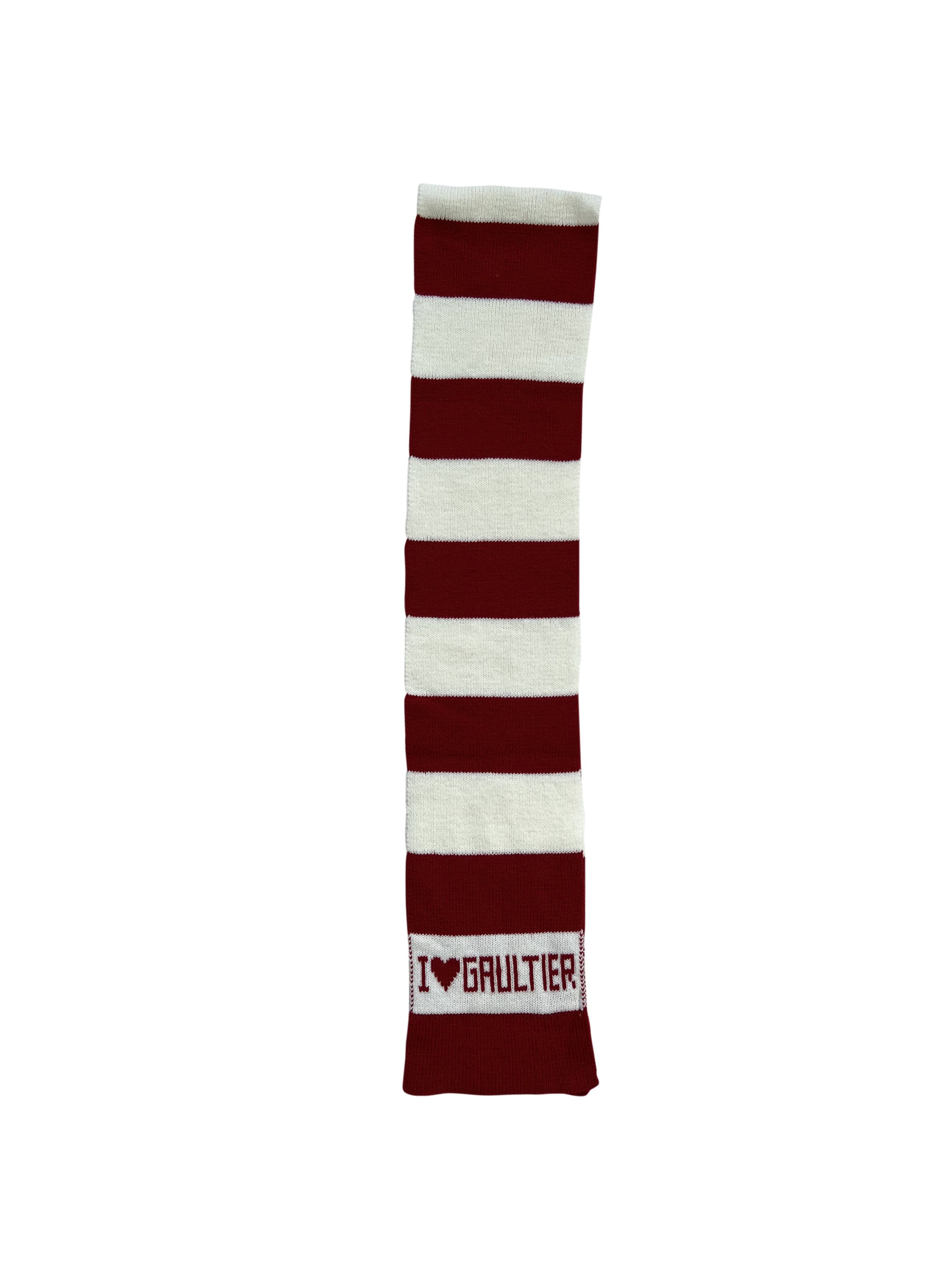 Jean Paul Gaultier ⚡️QUICK SALE⚡️Jean Paul Gaultier Red/White Knit Scarf Size ONE SIZE - 1 Thumbnail