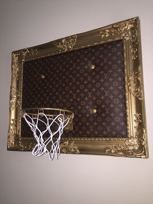 LOUIS VUITTON X NBA Plexiglass Monogram Basketball Hoop and Mini Basketball  Transparent Gold Orange 946999