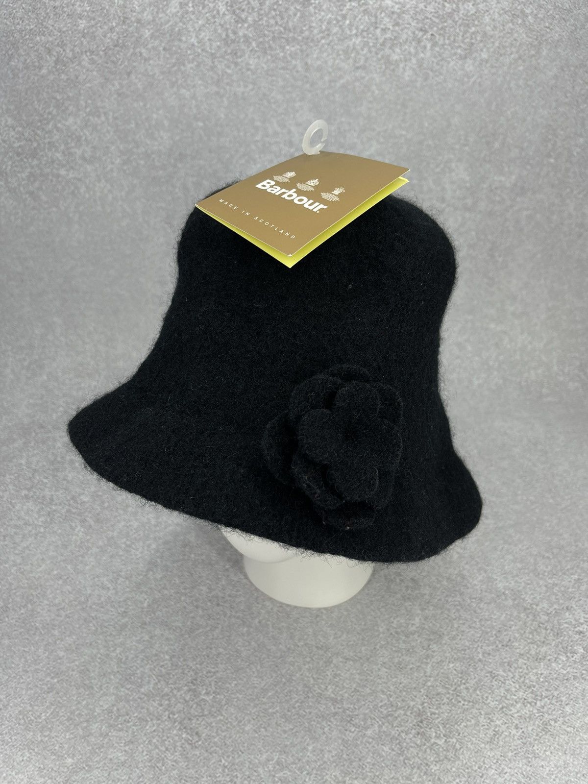 New Barbour Cloche Felted Hat Wool Woman