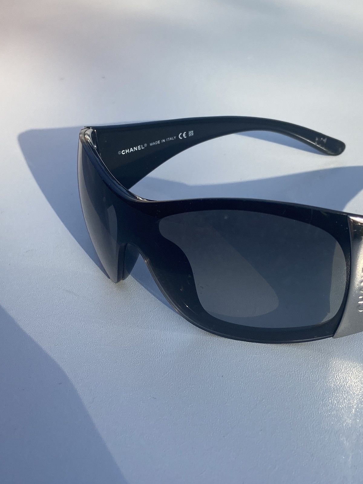 Chanel Chanel 6009 Black Shield Sunglasses Size ONE SIZE - 3 Thumbnail