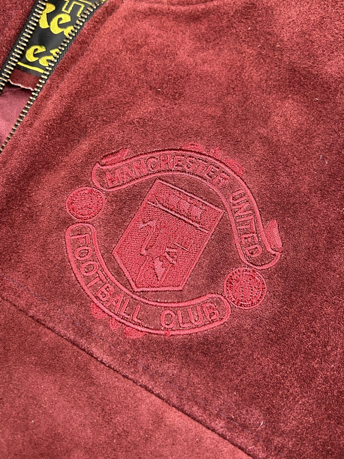 Manchester United × Vintage Manchester United real leather bomber 
