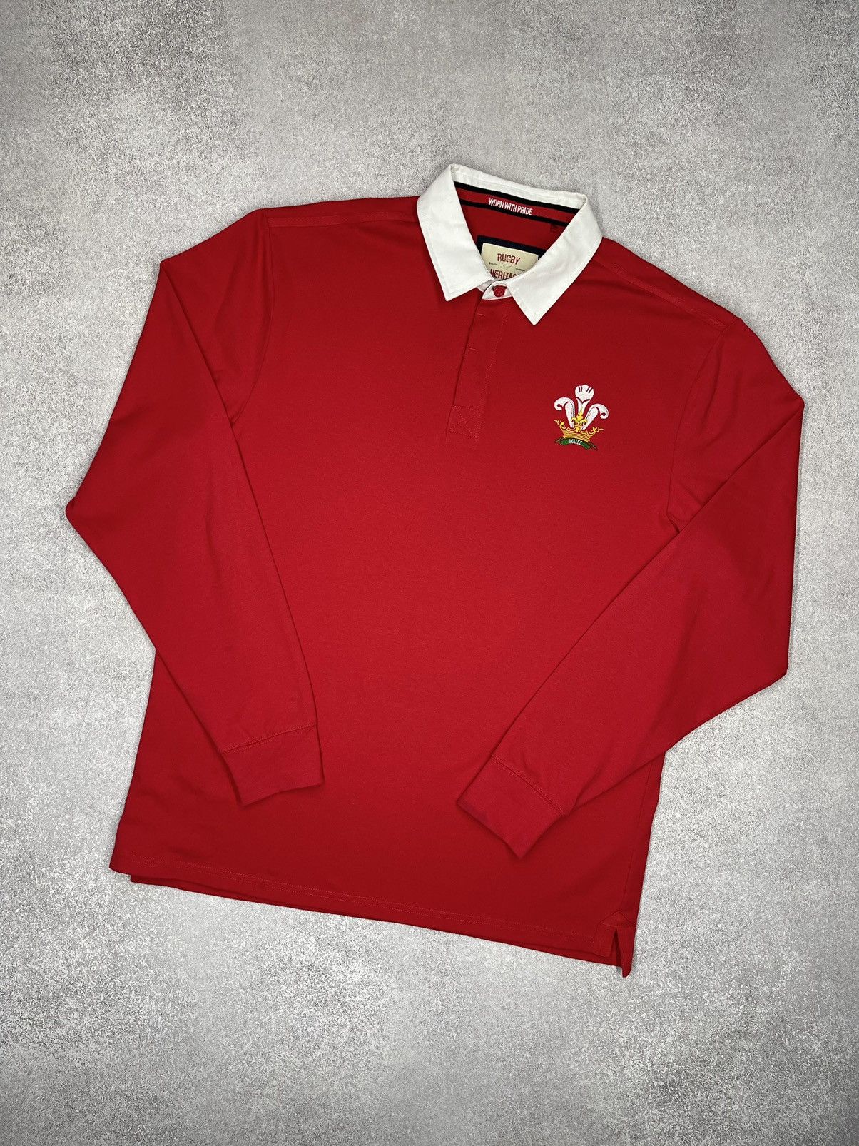 Wales Rugby Heritage Jersey Polo Longsleeve size XL