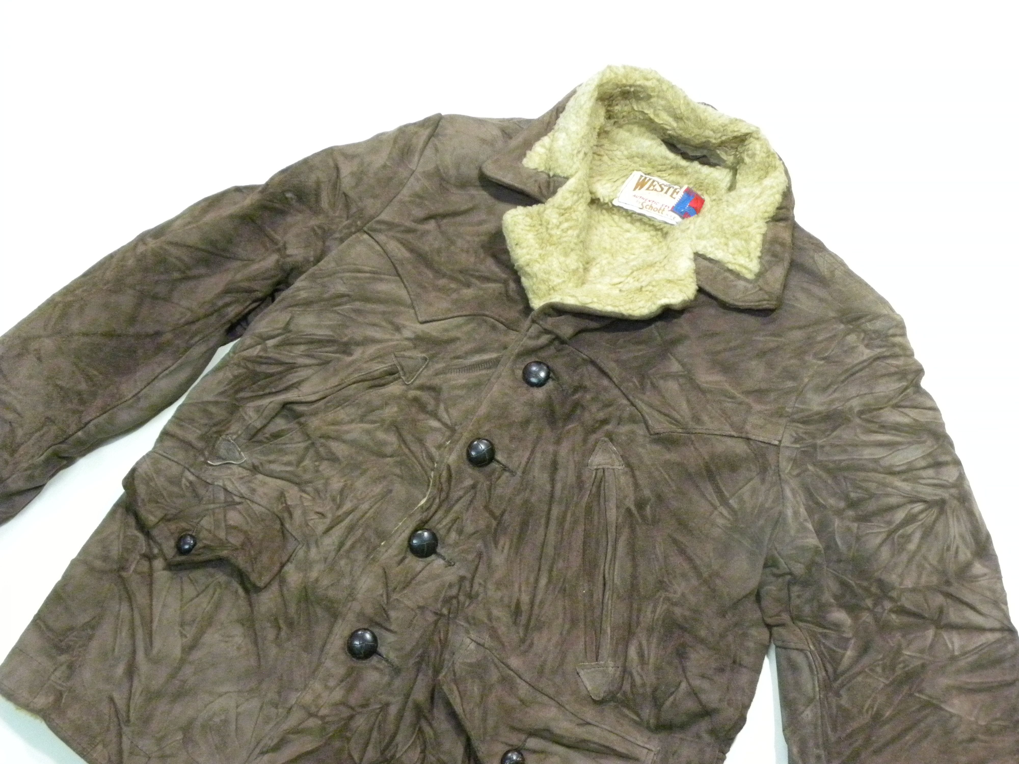 Schott Schott Western Suede Leather Sherpa Jacket Shearling Size US M / EU 48-50 / 2 - 1 Thumbnail