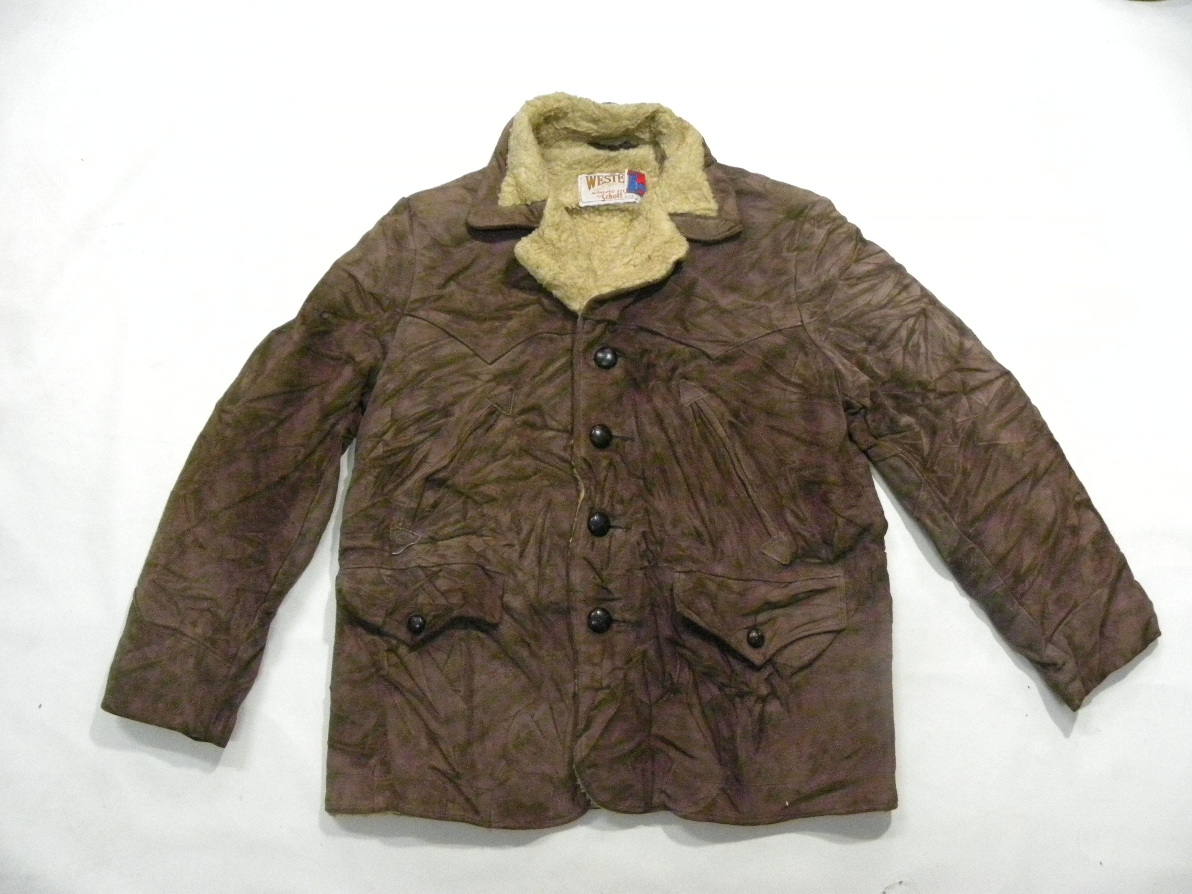 Schott Schott Western Suede Leather Sherpa Jacket Shearling Size US M / EU 48-50 / 2 - 2 Thumbnail