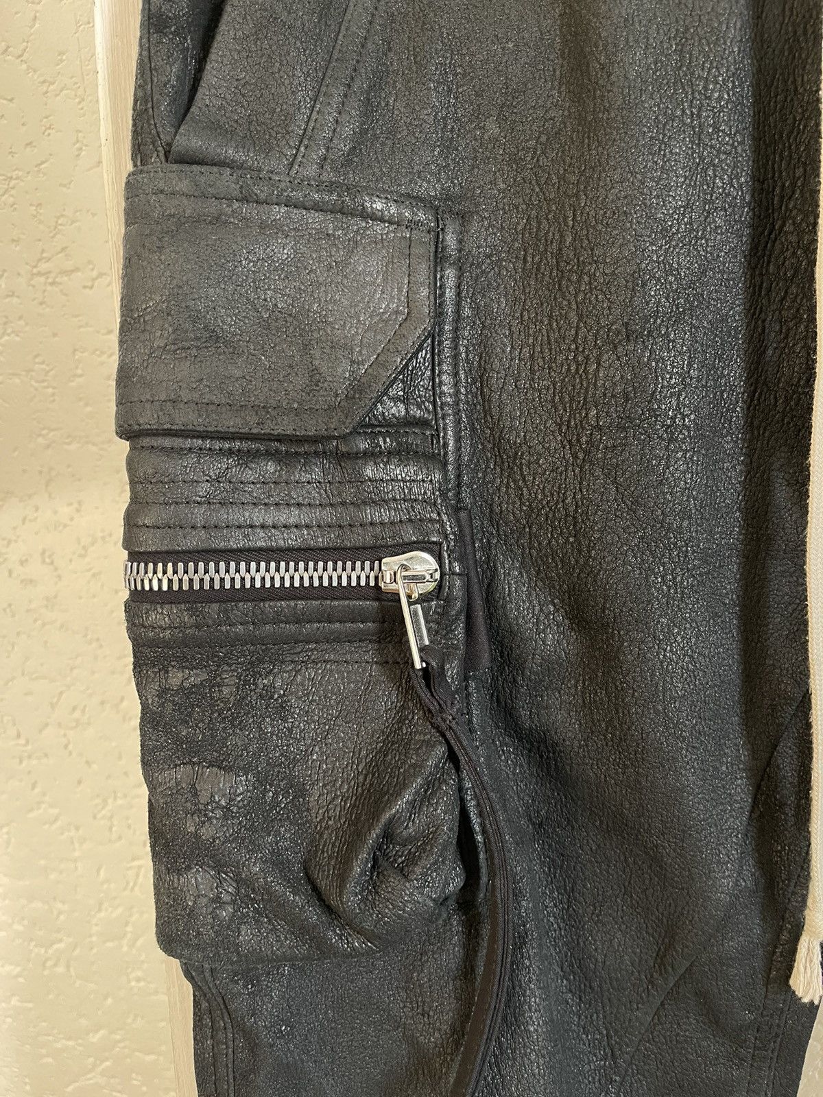 Rick Owens Rick Owens Blister leather cargo jog Size US 34 / EU 50 - 3 Thumbnail