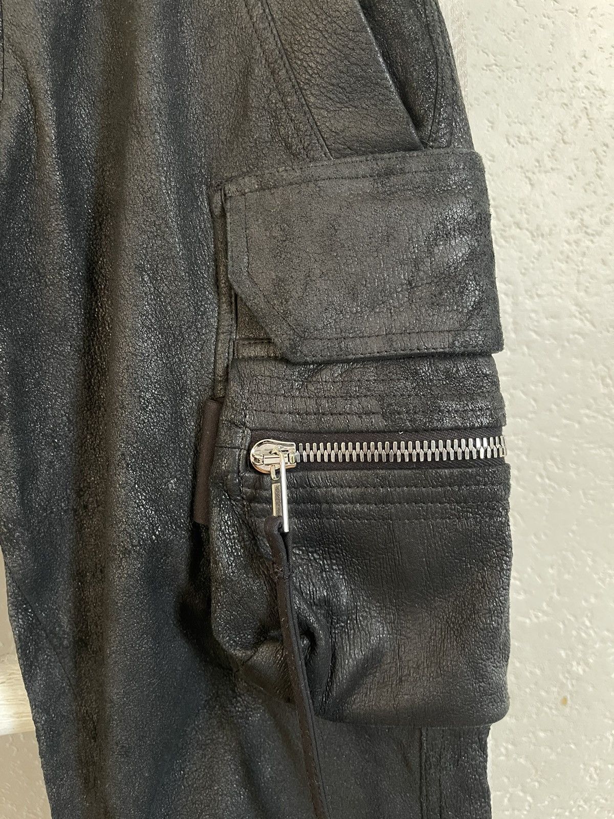 Rick Owens Rick Owens Blister leather cargo jog Size US 34 / EU 50 - 4 Thumbnail