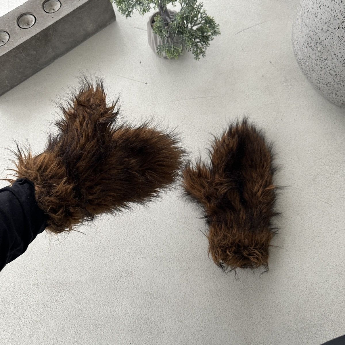 Japanese Brand × Vintage Vintage Faux Fur Gloves Size ONE SIZE - 2 Thumbnail