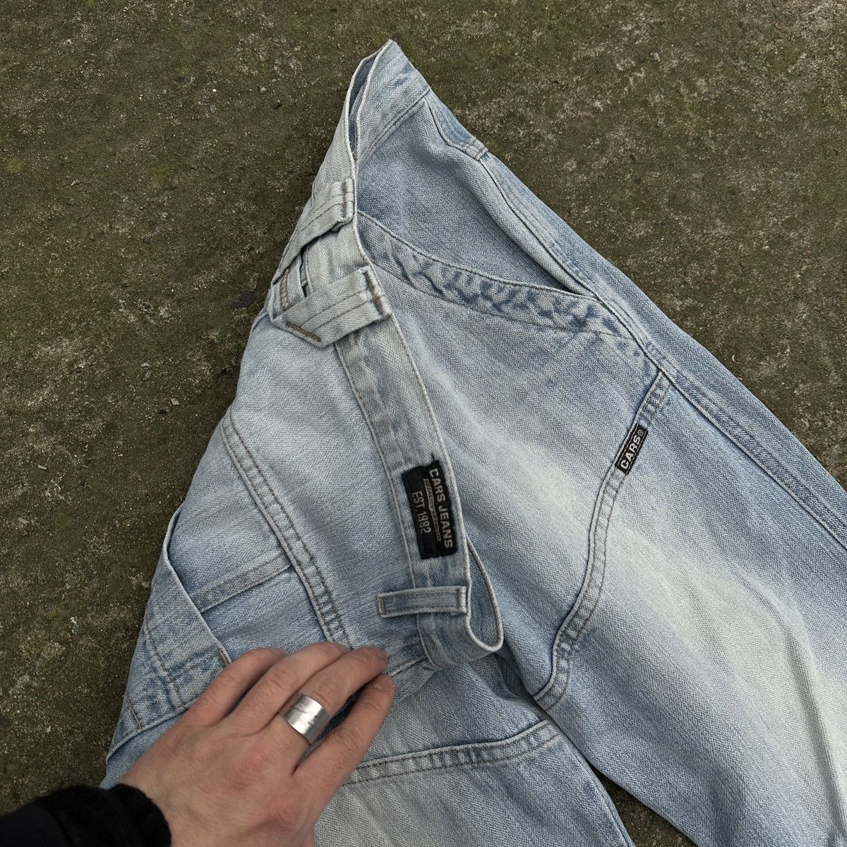Vintage Vintage Cars Y2K Knee Denim Pants Size US 31 - 5 Thumbnail