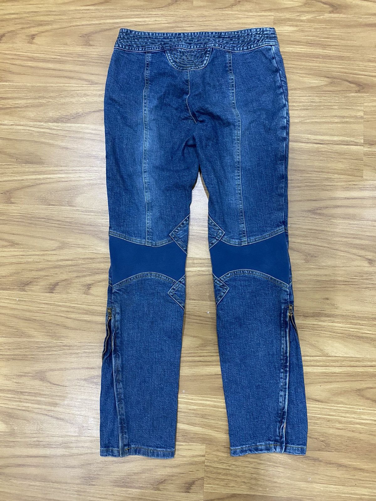 Issey Miyake Tsumori Chisato Zipper Flare Reconstructed Hybrid Denim Size US 29 - 2 Thumbnail