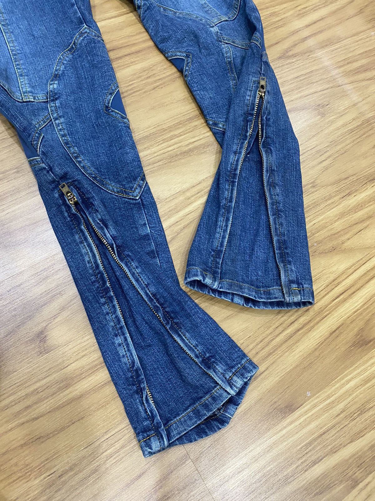 Issey Miyake Tsumori Chisato Zipper Flare Reconstructed Hybrid Denim Size US 29 - 4 Thumbnail