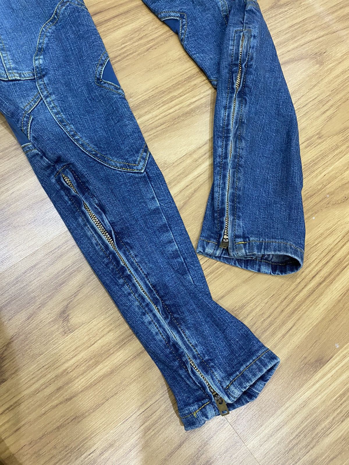 Issey Miyake Tsumori Chisato Zipper Flare Reconstructed Hybrid Denim Size US 29 - 5 Thumbnail