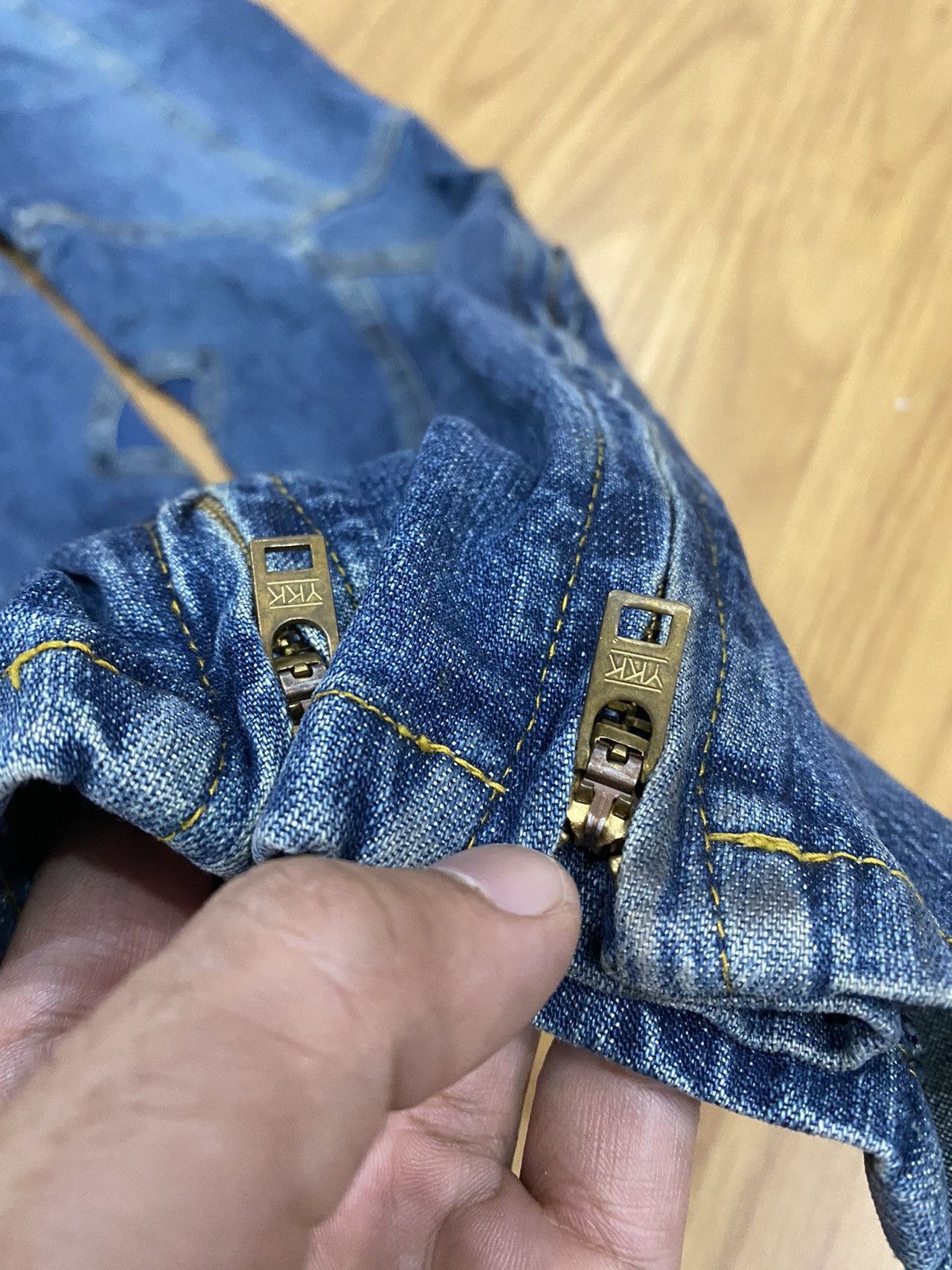 Issey Miyake Tsumori Chisato Zipper Flare Reconstructed Hybrid Denim Size US 29 - 6 Thumbnail