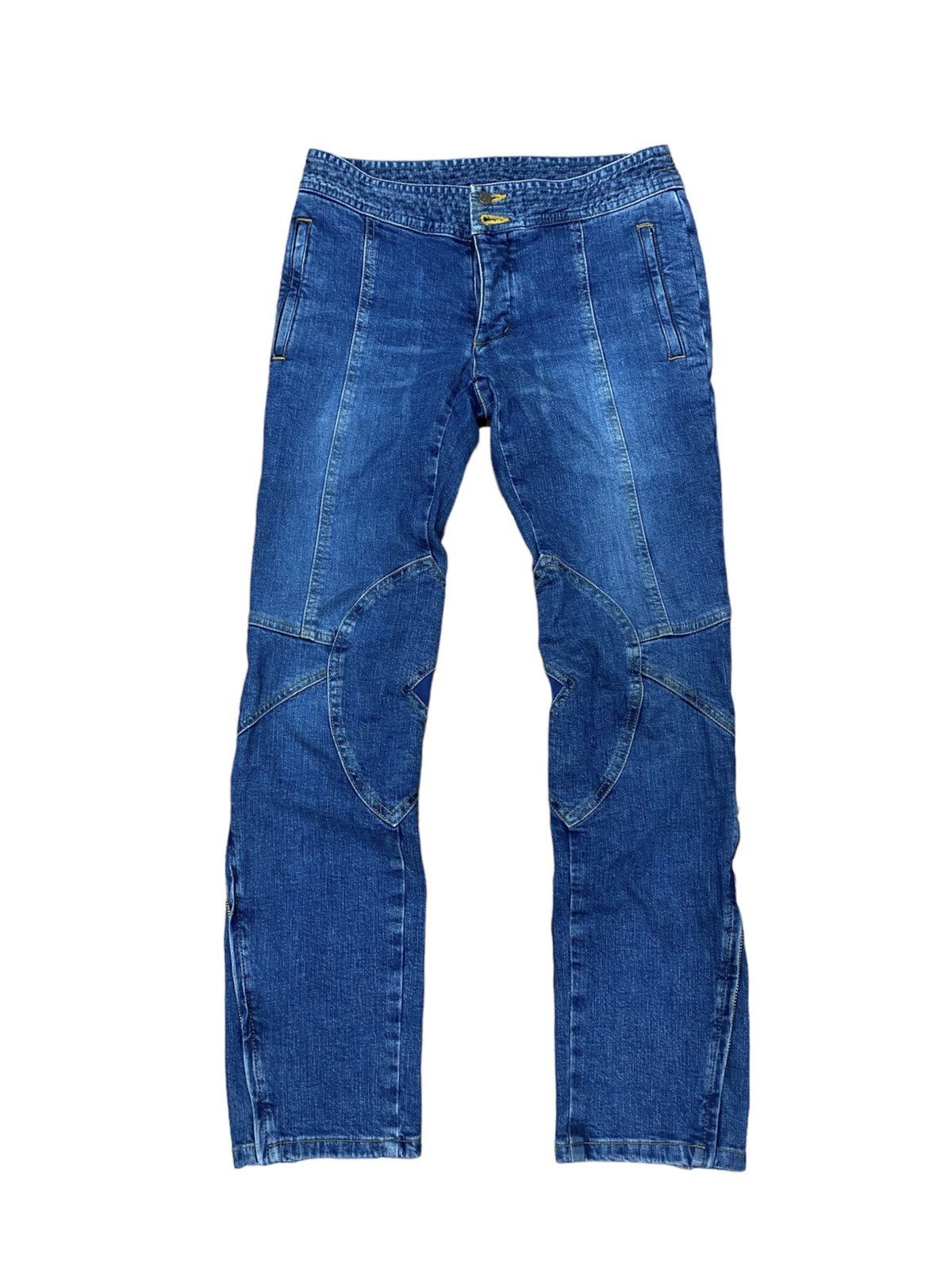 Issey Miyake Tsumori Chisato Zipper Flare Reconstructed Hybrid Denim Size US 29 - 1 Thumbnail