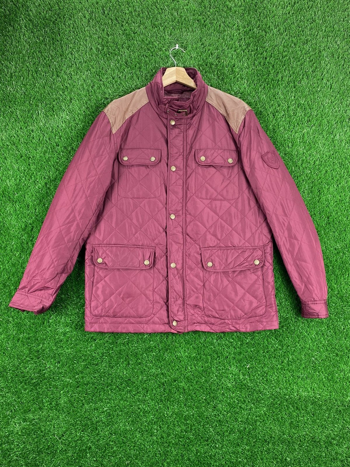 ‼️OFFER‼️Vintage Chaps Quilted Jacket Japanese Maroon
