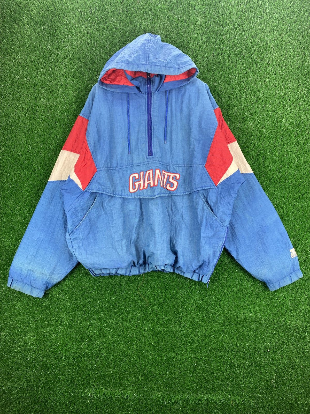 Giant × Starter × Vintage Vintage Giants Starter Anorak Windbreaker Jacket Size US XXL / EU 58 / 5 - 1 Thumbnail
