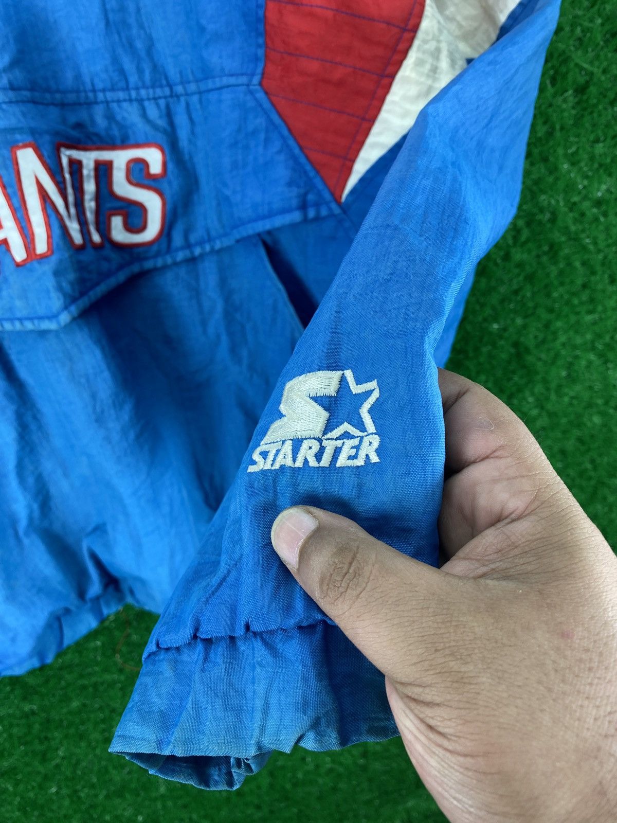 Giant × Starter × Vintage Vintage Giants Starter Anorak Windbreaker Jacket Size US XXL / EU 58 / 5 - 3 Thumbnail